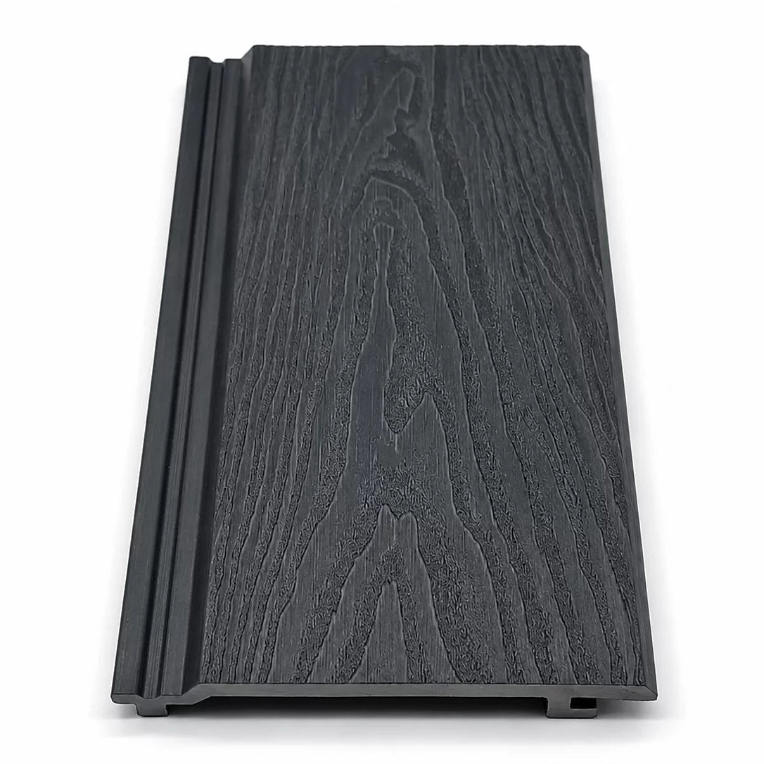 Black waterproof outdoor WPC cladding panels 290cm by Solid Furniture UK