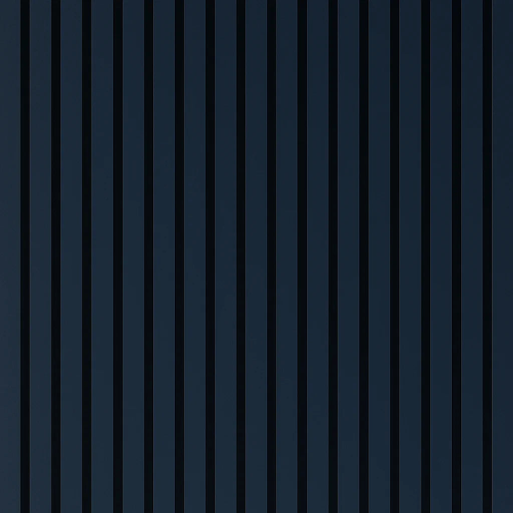 Blue Color Slat Wall Panel 240cm x 32cm with acoustic felt backing solid furniture UK