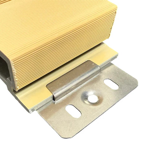 Side view of panel fixing bracket showing slim profile design for secure outdoor wall panel installation