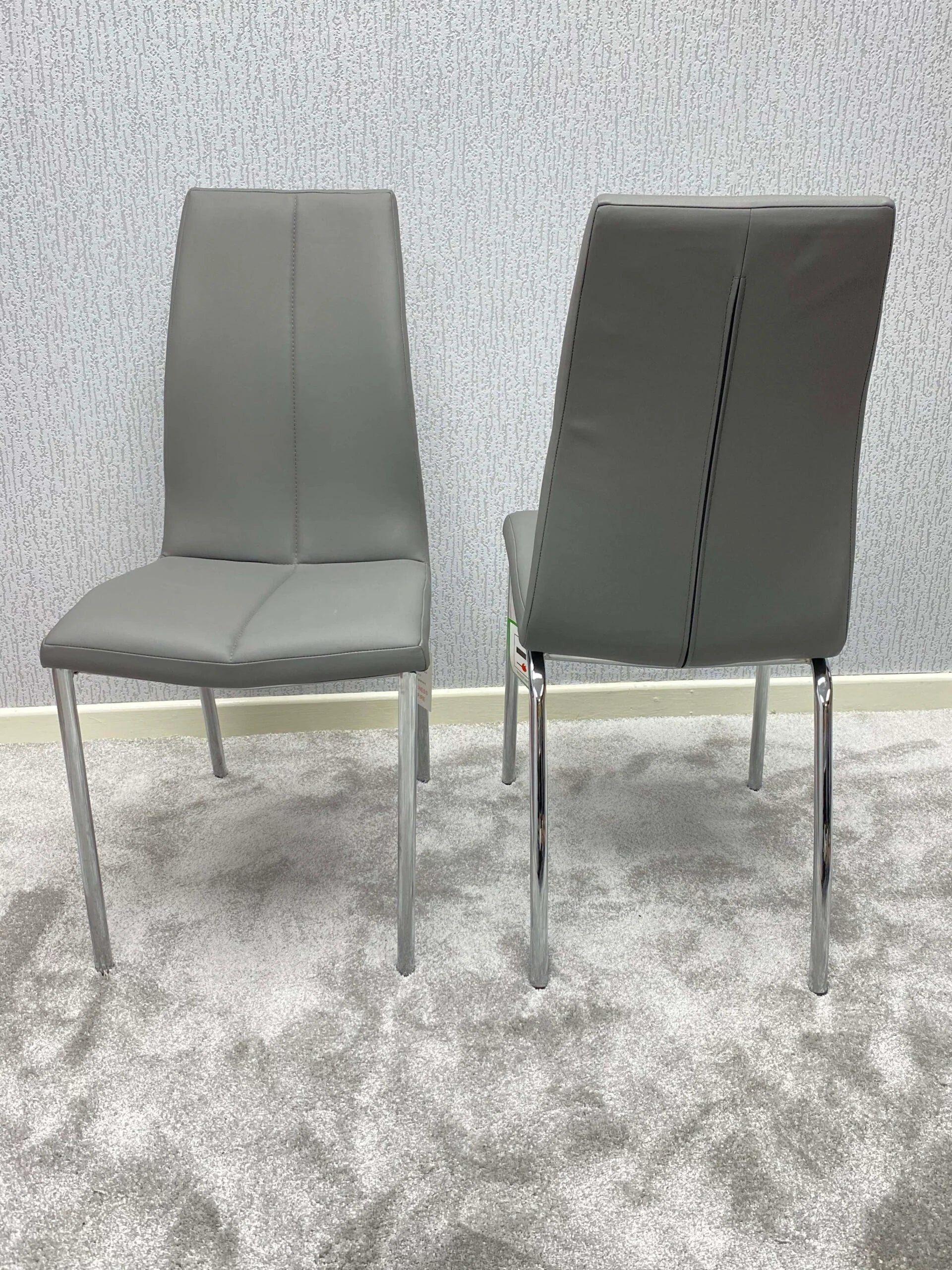 Carlo modern grey dining chair from Solid Furniture UK – set of 4 stylish chairs suitable for dining room and kitchen