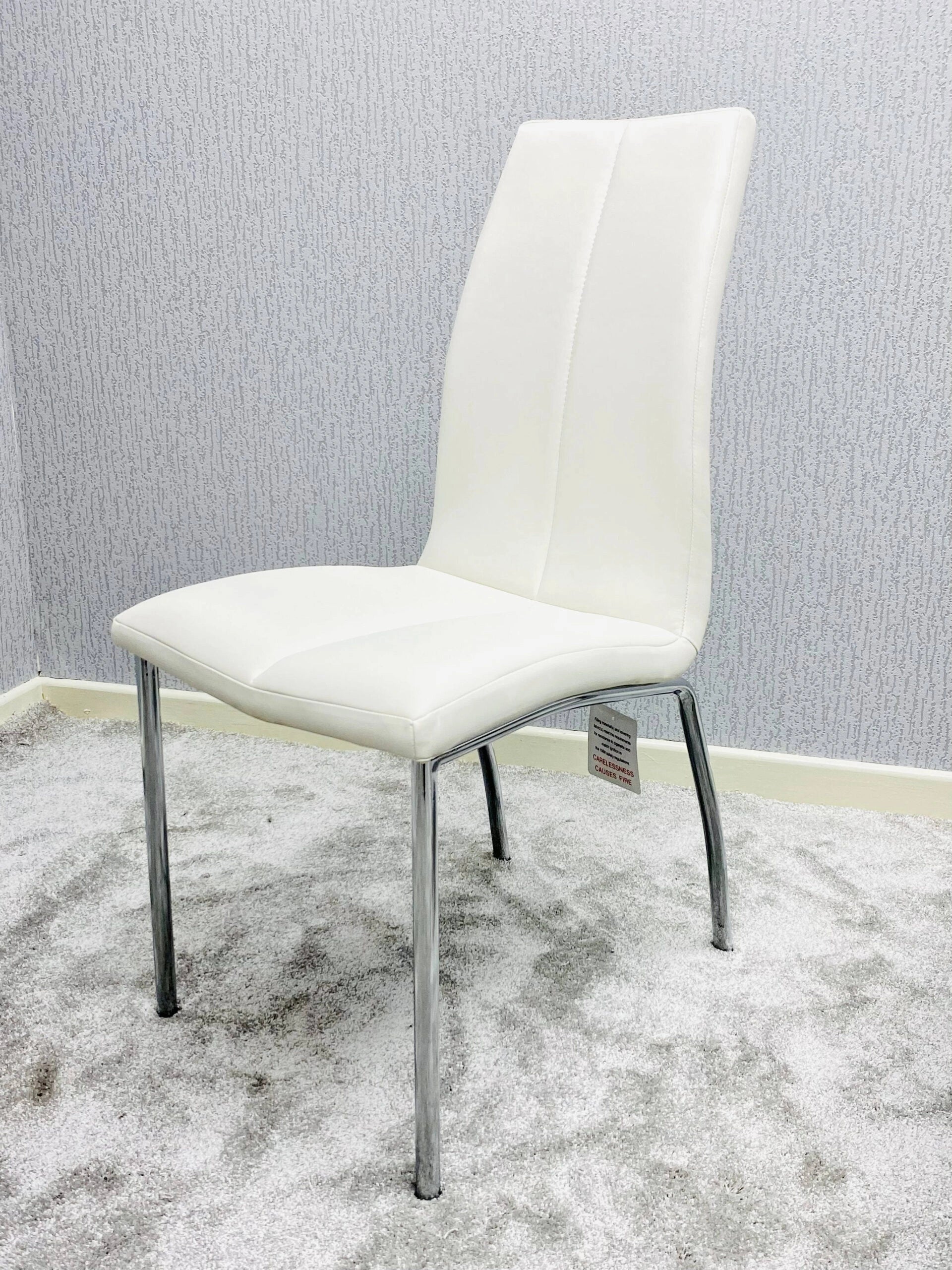 Carlo modern white dining chair from Solid Furniture UK – set of 4 contemporary chairs with ergonomic design