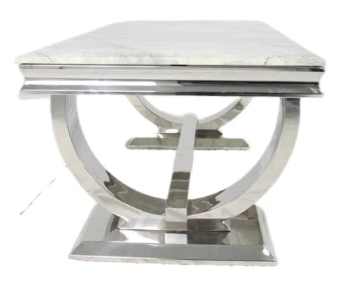 Chelsea 1.2M coffee table chrome base with central support, Solid Furniture UK
