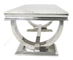 Chelsea 1.2M coffee table chrome base with central support, Solid Furniture UK