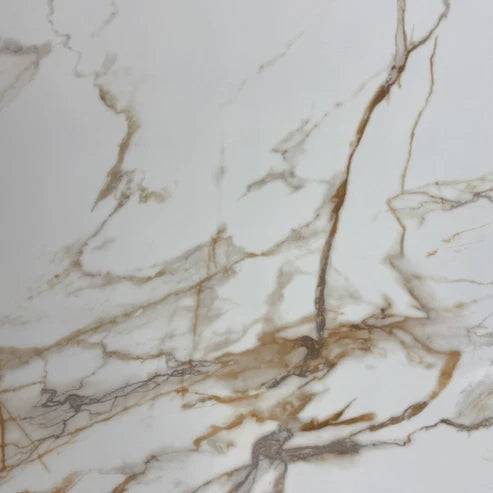 Chelsea Console Table gold and white marble tabletop by Solid Furniture UK