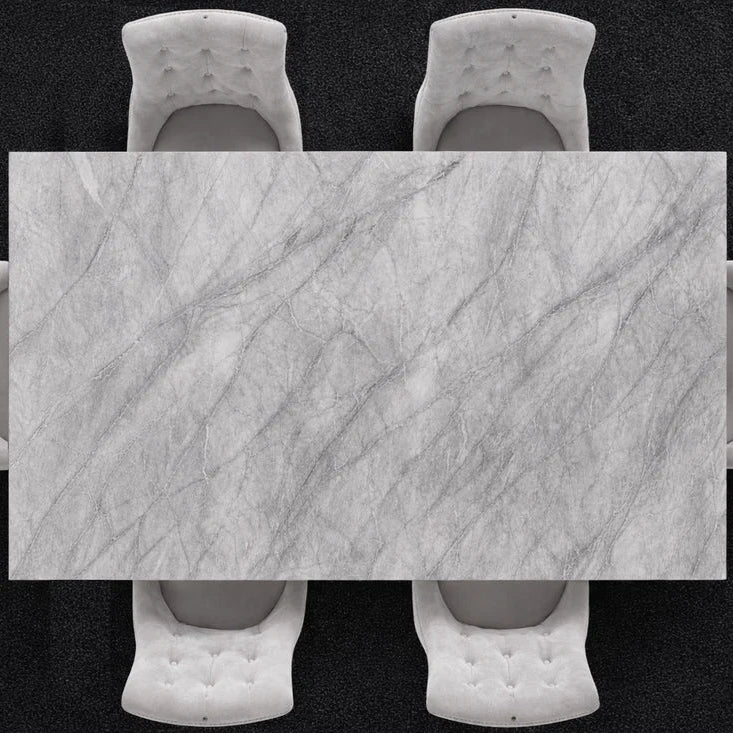 Chelsea grey marble dining table by Solid Furniture UK