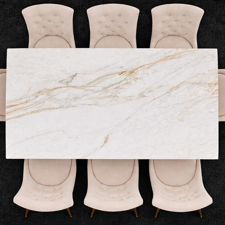 Chelsea Kata Gold ceramic dining table by Solid Furniture UK