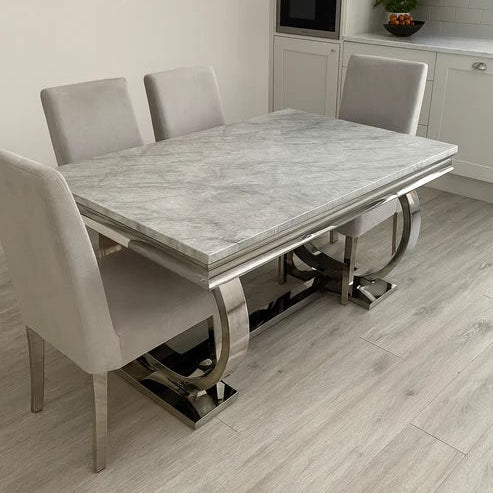 Chelsea dining table with dining chairs by Solid Furniture UK