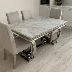 Chelsea dining table with dining chairs by Solid Furniture UK