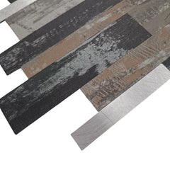 Chrome washed slate mosaic wall tiles 30x30cm self-adhesive peel and stick sheets for kitchen, bathroom, and feature walls. solid furniture UK