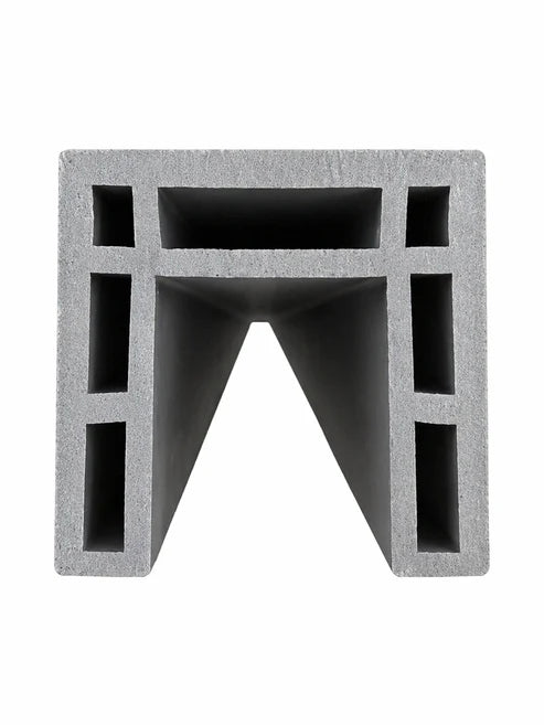 Detailed profile view of a composite fence trim from Solid Furniture UK