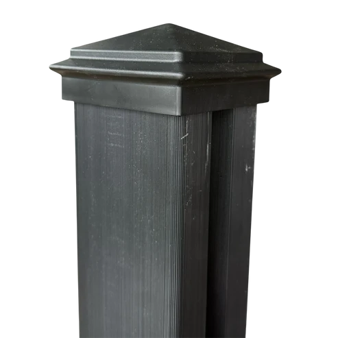 : Dark Brown Composite Fence Post by Solid Furniture UK for secure and durable garden fence installation