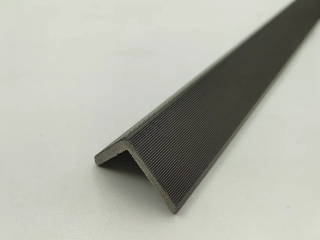 180cm dark brown composite wall panel end trim installed on exterior cladding, neatly finishing edges and concealing joints for a clean, seamless, and professional look. solid furniture UK