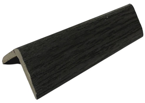 Dark grey wall panel end trim UK main view showing premium WPC finishing profile by Solid Furniture UK for seamless wall cladding edges.