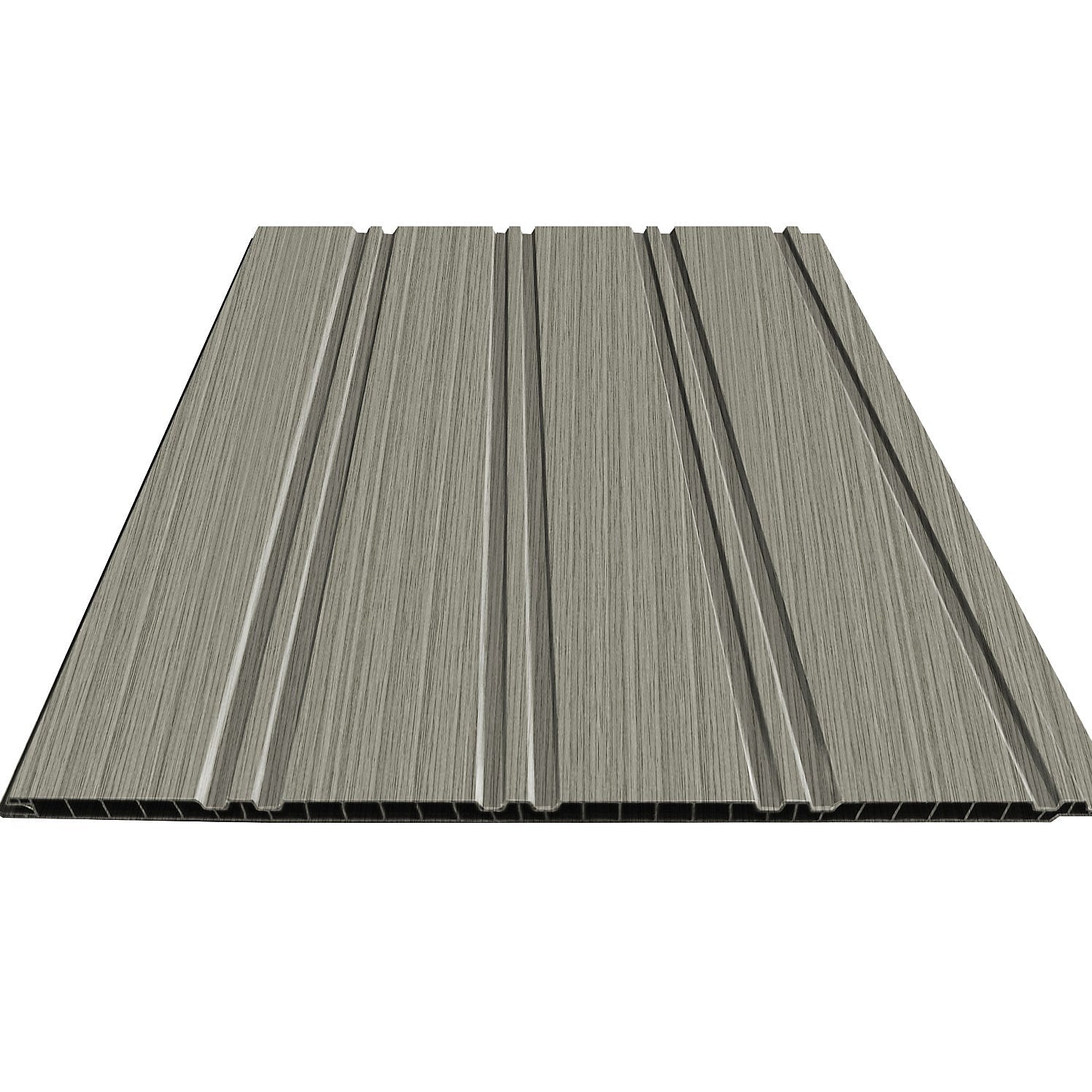 Dark Grey waterproof multi-width WPC wall panels main view by Solid Furniture UK