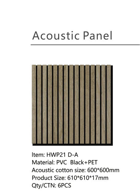 Dark oak square acoustic wood wall panels, 60×60 cm, set of 4 by Solid Furniture UK