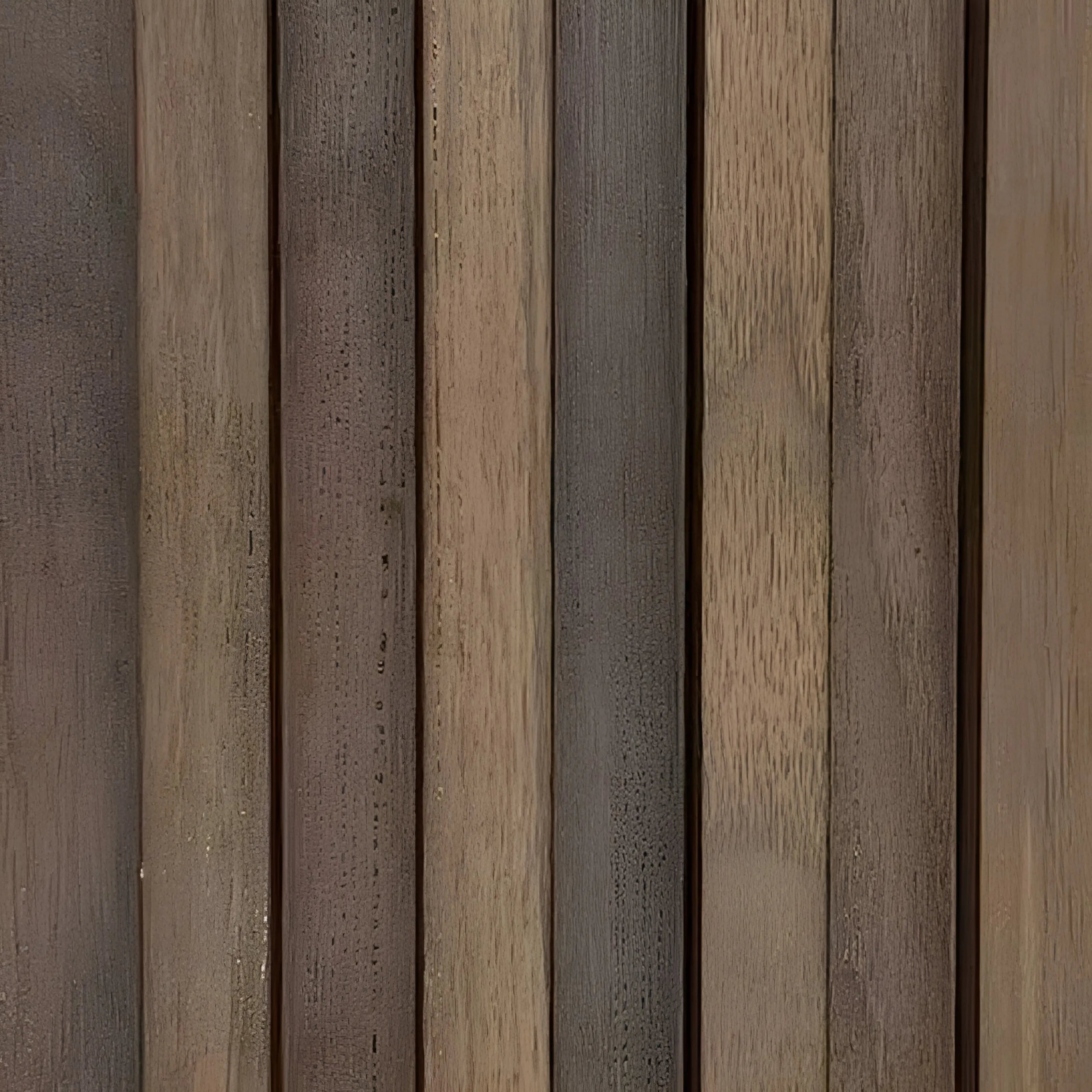 Close-up of dark oak WPC wall panel showing wood-effect finish and interlocking profile – Solid Furniture UK