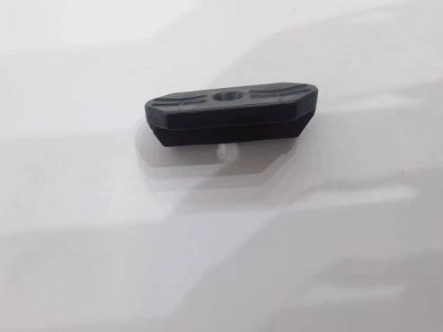 Installed decking fittings securing composite decking boards for a clean and stable outdoor deck finish