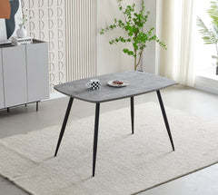Boston 120cm dining table with faux marble effect top and steel frame for modern UK homes solid furniture uk