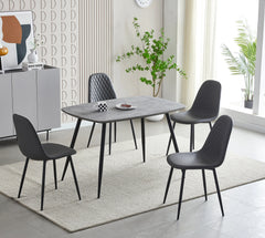 Contemporary dining table with 4 chairs, perfect for small UK dining rooms and apartment spaces solid furniture UK