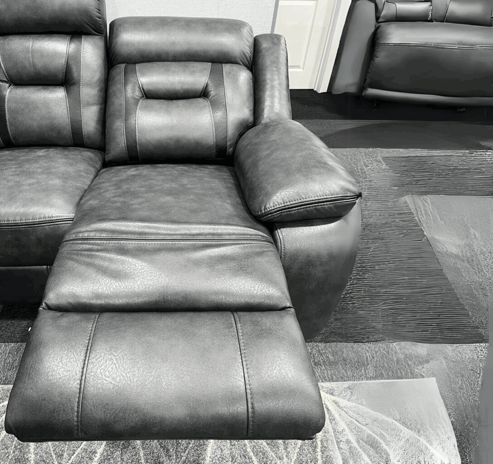Nova Grey Electric Leather Corner Recliner