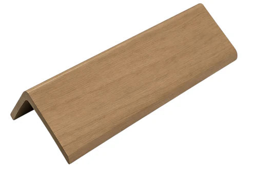 Main view of dark oak end trim for Acoustic Waved wall panel, 240cm profile designed for clean edge finishing and seamless modern interior wall installations solid furniture UK