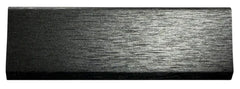 Side view of the end trim for Acoustic Slatted Metallic Dark Grey Wall Panel, highlighting the 2 cm thickness and 3 cm visible width solid furniture UK