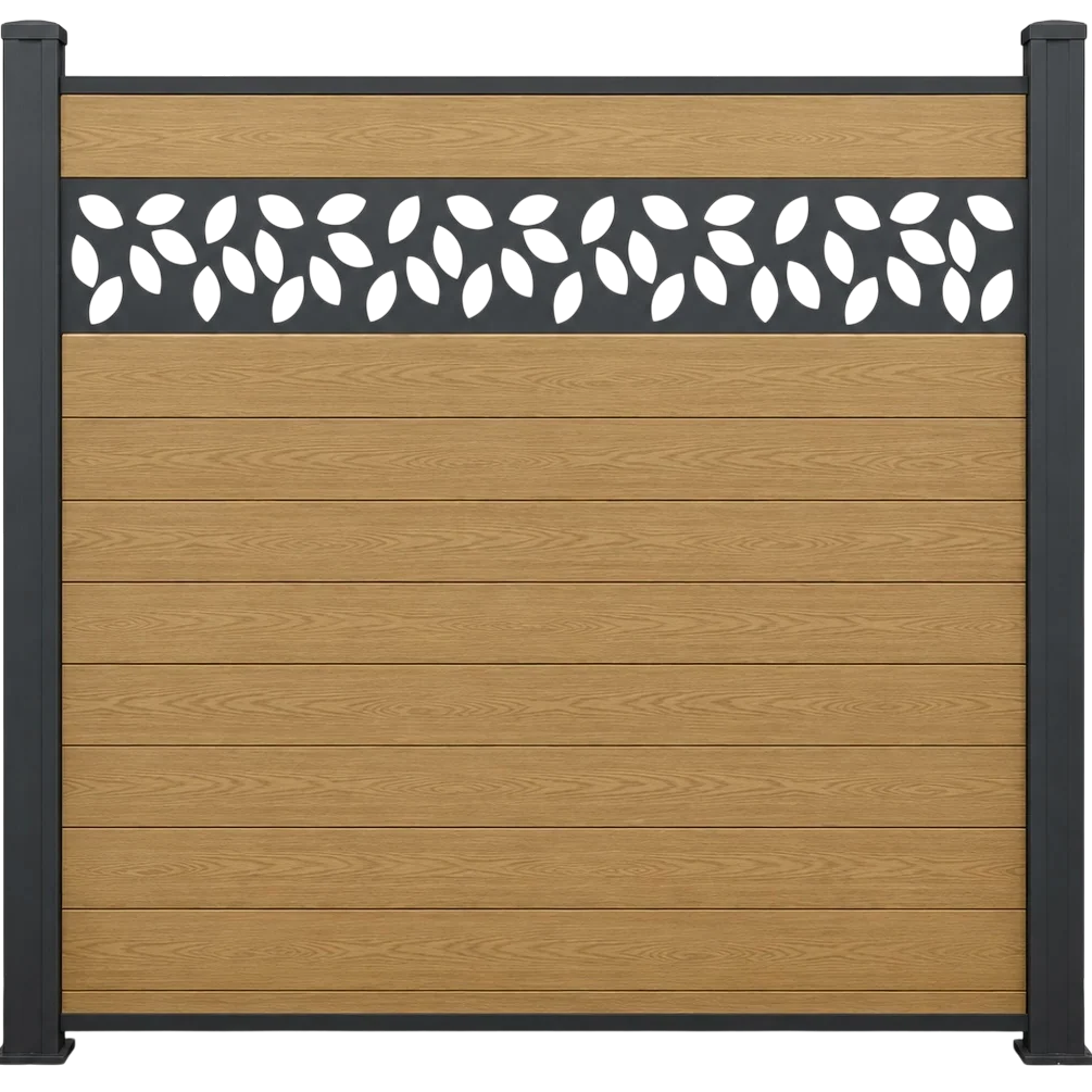Flower design lattice sheet installed in fencing by Solid Furniture UK