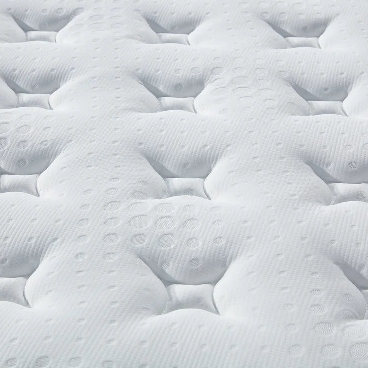 Gel memory foam mattress close-up showing soft pillow top Solid Furniture UK