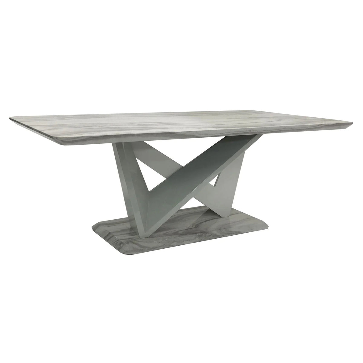 Georgia Marble Effect Dining Table 160cm with elegant marble-effect finish and contemporary design for modern UK homes from Solid Furniture UK