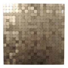 Gold square mosaic wall tiles 30 x 30cm pack of 10 by Solid Furniture LTD main view showing modern geometric design