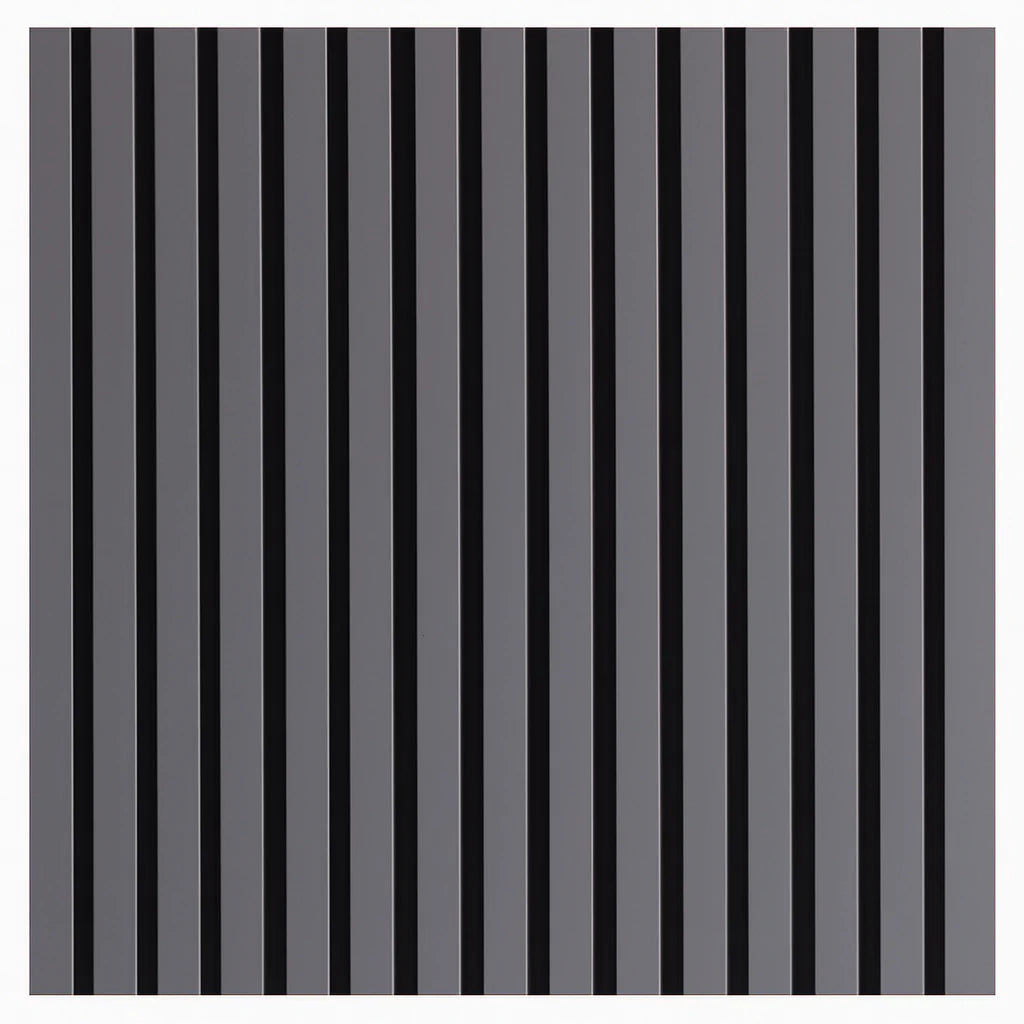 Grey Color Slat Wall Panel 240cm x 32cm with acoustic felt backing solid furniture UK