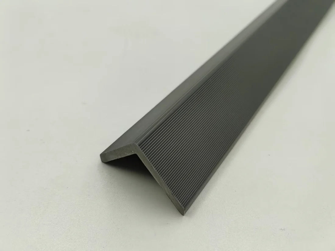 Grey composite wall panel end trim 180cm main view showing clean edges for a seamless wall panel finish solid furniture UK