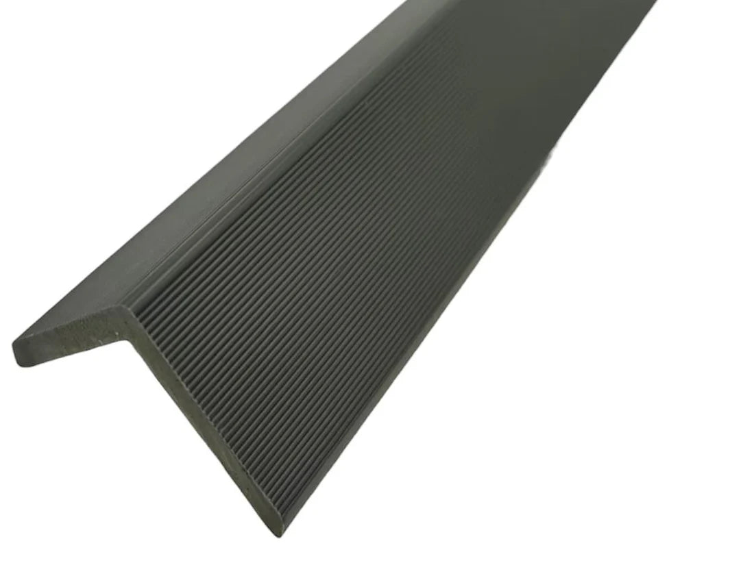 Grey composite wall panel end trim 290cm main view showing clean edges for a seamless wall panel finish solid furniture UK