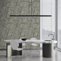 Grey marble effect PVC wall panels 60×240cm by Solid Furniture UK installed in a modern kitchen.
