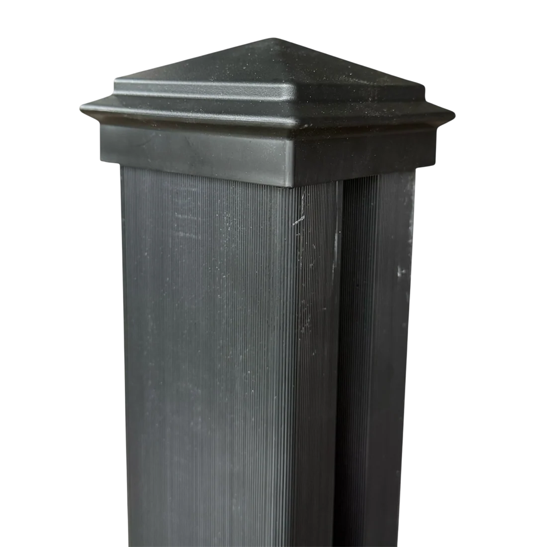 Grey Oak Composite Fence Post by Solid Furniture UK designed for secure and durable fence installation