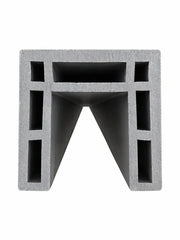 Grey Oak Composite Fence Trim detail view by Solid Furniture UK showing panel edge finishing