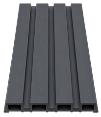 Grey Waterproof Exterior WPC Wall Panels 180cm 290cm Solid Furniture UK