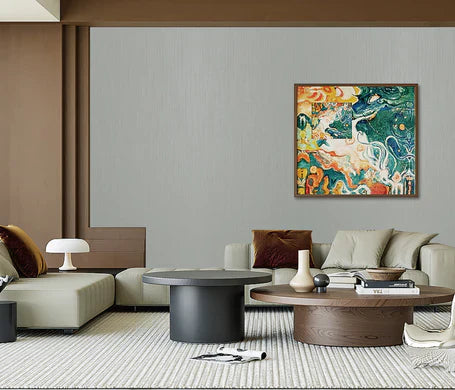 Grey white wall panels with seamless finish in a modern kitchen and bathroom interior