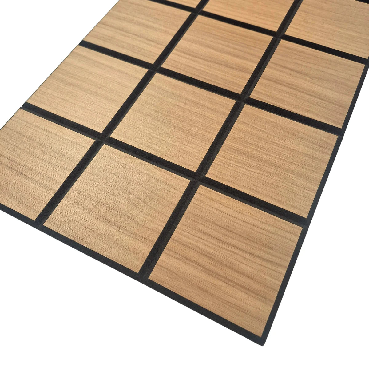 Grid Acoustic Wall Panels 120cm x 30cm Walnut Pack of 4 UK by Solid Furniture UK, modern self adhesive wood veneer acoustic panels