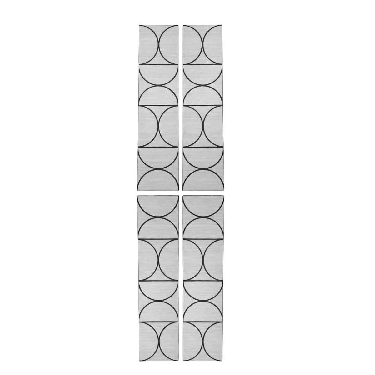 Halo Acoustic Wall Panels Grey Oak close-up view UK by Solid Furniture UK, modern acoustic slat wall panels for stylish feature walls, covering a total area of: 240cm x 60cm