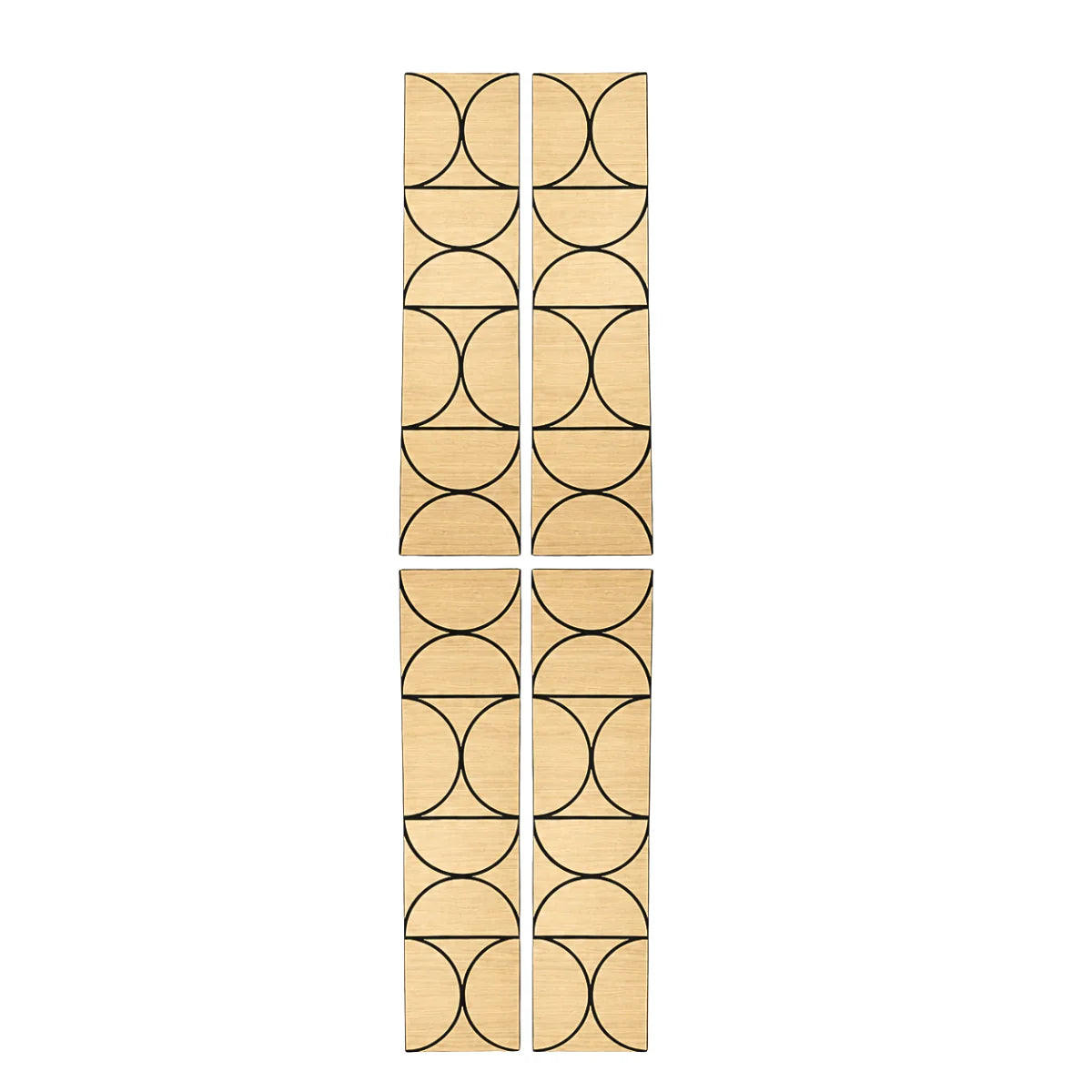 Halo Acoustic Wall Panels Walnut close-up view UK by Solid Furniture UK, premium wood veneer acoustic panels for contemporary interiors, covering a total area of: 240cm x 60cm