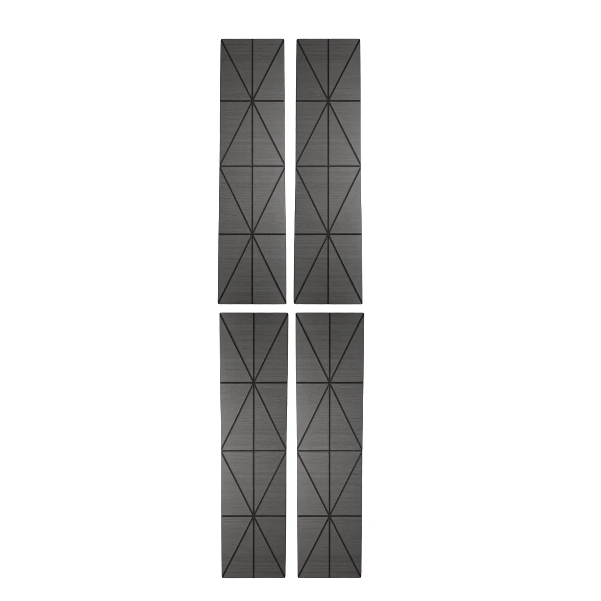 Closeup view of Harlequin Acoustic Wall Panels pack of 4 in Black Oak wood veneer finish by Solid Furniture UK