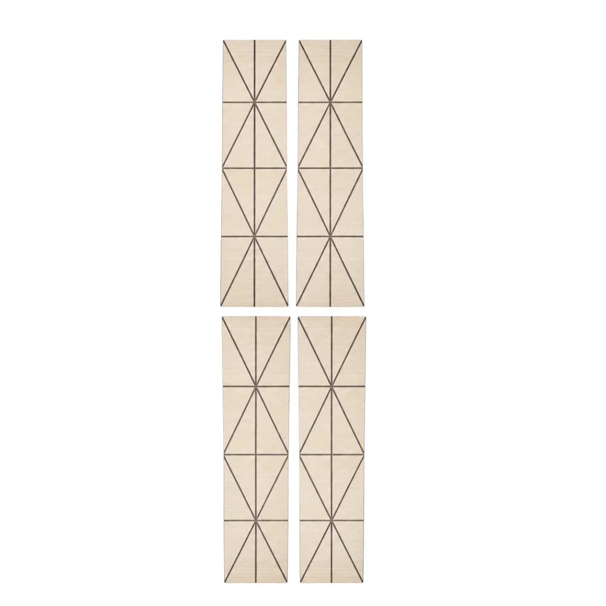Closeup view of Harlequin Acoustic Wall Panels pack of 4 in Premium Oak wood veneer finish by Solid Furniture UK