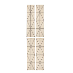 Closeup view of Harlequin Acoustic Wall Panels pack of 4 in Premium Oak wood veneer finish by Solid Furniture UK