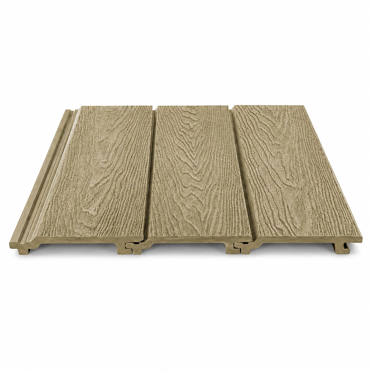 290cm khaki WPC cladding interlocking profile by Solid Furniture UK