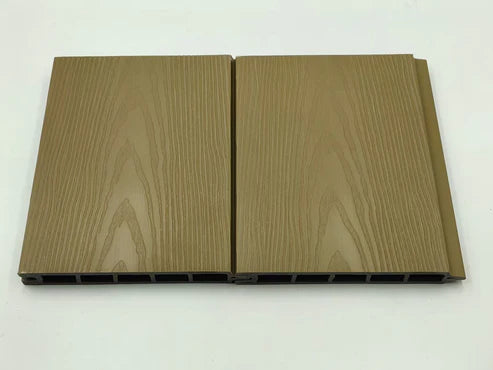Khaki composite fence interlocking system by Solid Furniture UK designed for secure panel connection