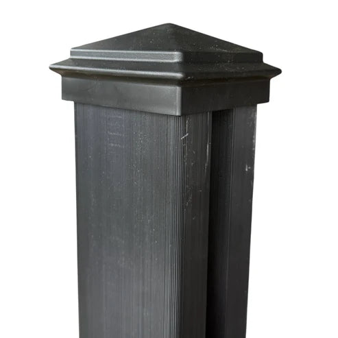 Khaki Composite Fence Post by Solid Furniture UK designed for strong and secure outdoor fencing installation
