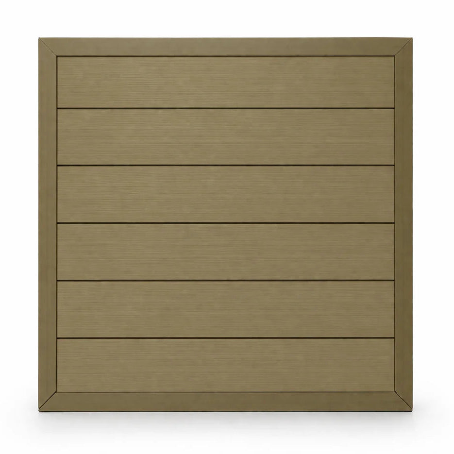 Premium khaki composite garden fence panels by Solid Furniture UK for stylish and durable outdoor spaces