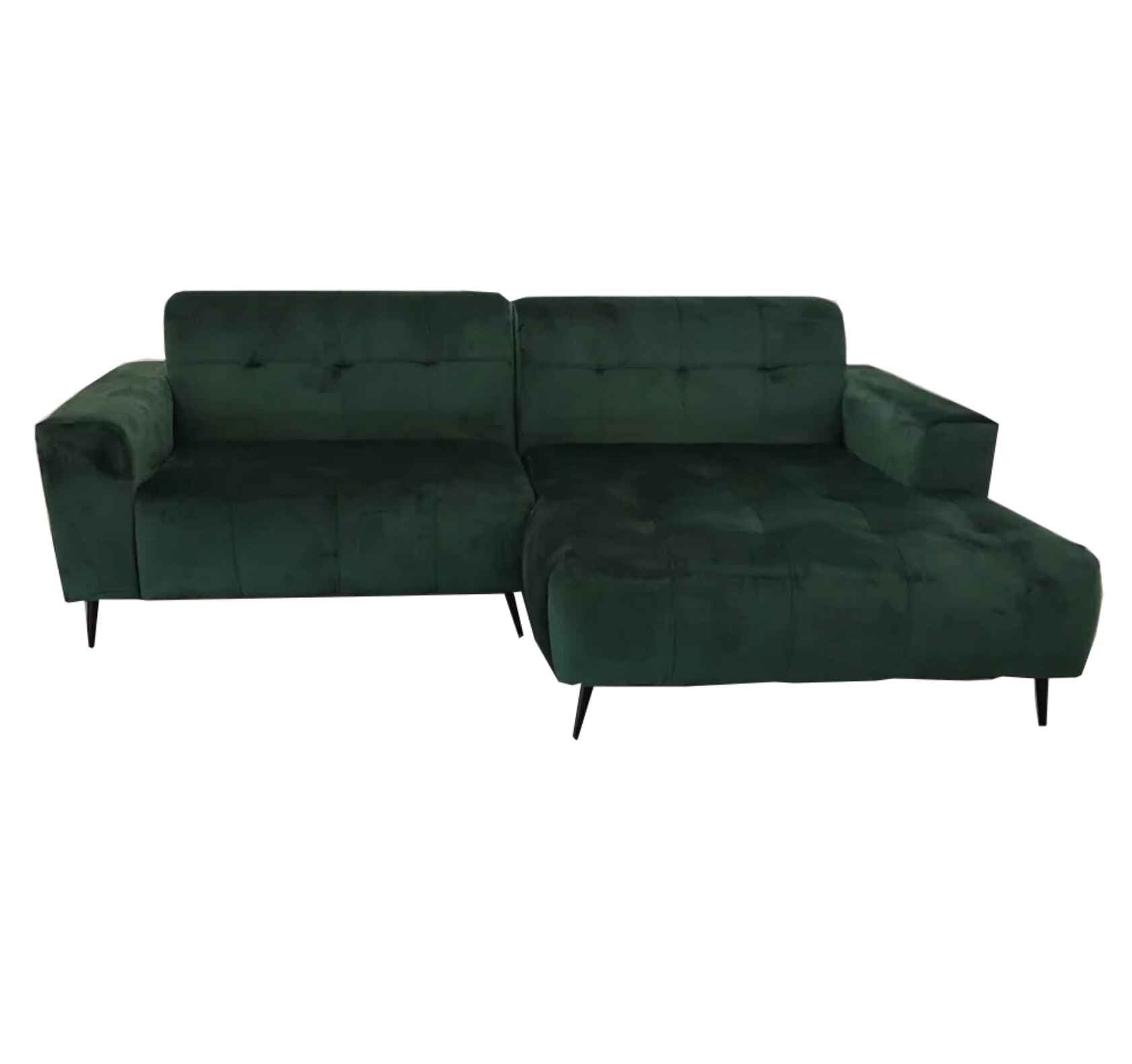 Large Oslo Velvet Corner Sofa with Relaxing Chaise SOLID FURNITURE UK