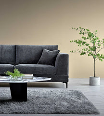 Deep seat cushions and medium-firm padding of Lenox velvet sofa solid furniture UK